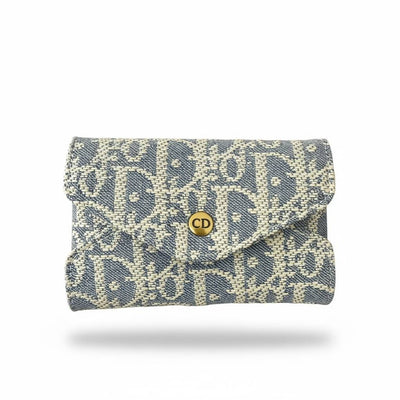 👛 CD Monogram Mini Wallet – Light Canvas Chic Edition