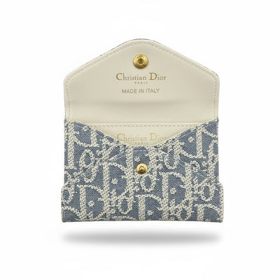 👛 CD Monogram Mini Wallet – Light Canvas Chic Edition