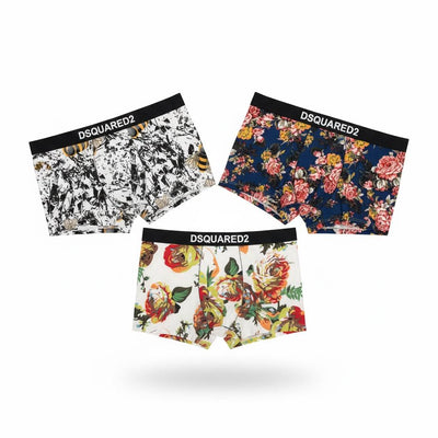🩳 DSQUARED2 Printed Boxer Set – Premium 3-Pack Edition
