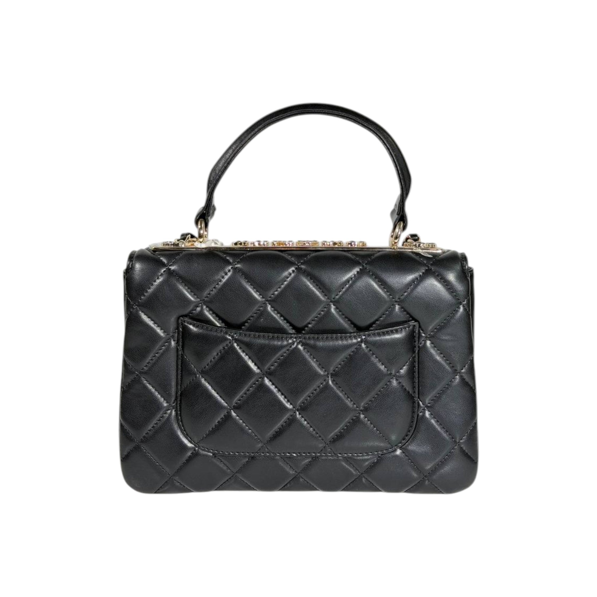 Chanel Quilted Top Handle Mini Bag – Black with Gold Hardware 🖤✨