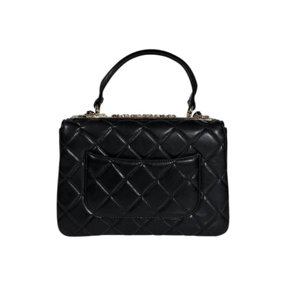 Chanel Quilted Top Handle Mini Bag – Black with Gold Hardware 🖤✨