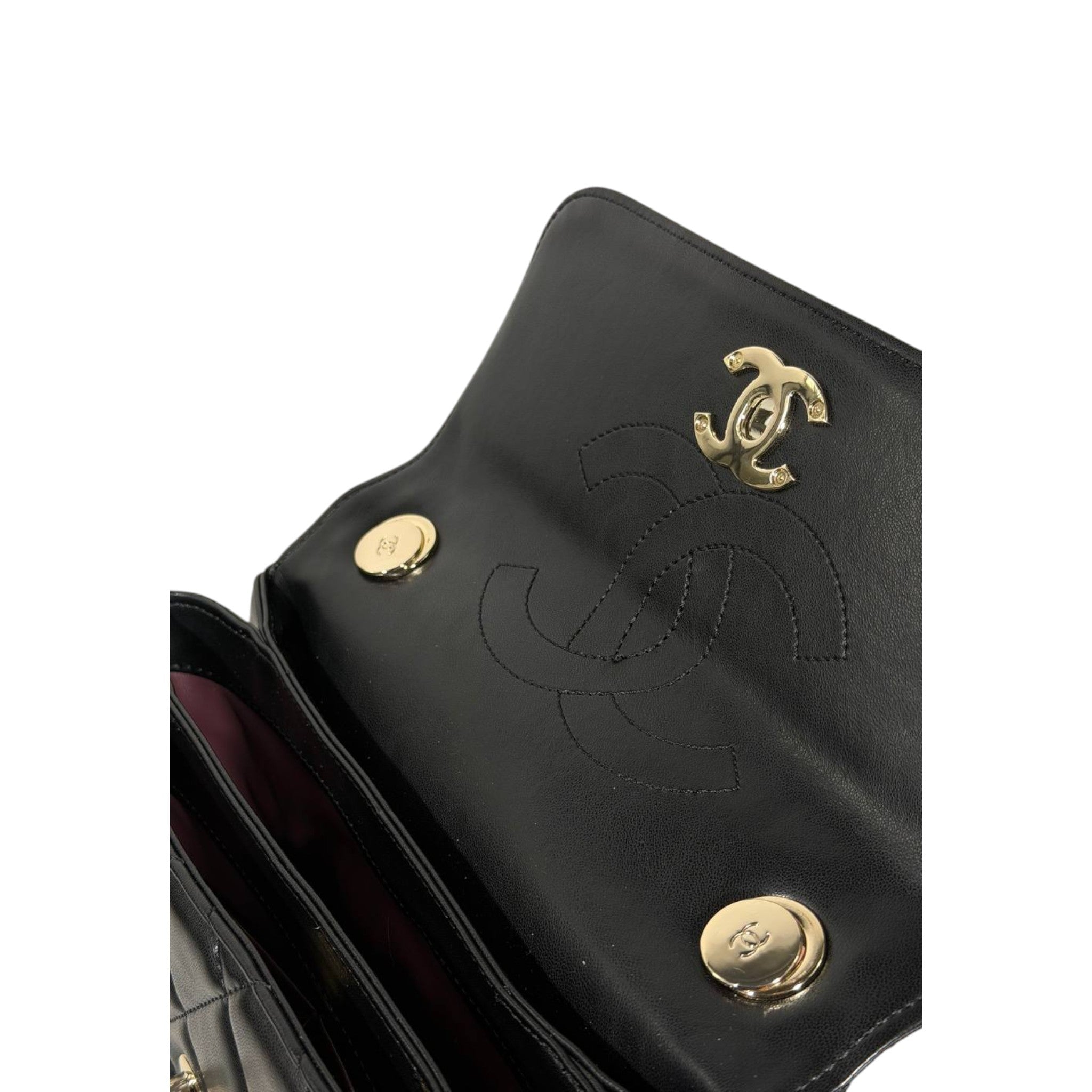 Chanel Quilted Top Handle Mini Bag – Black with Gold Hardware 🖤✨