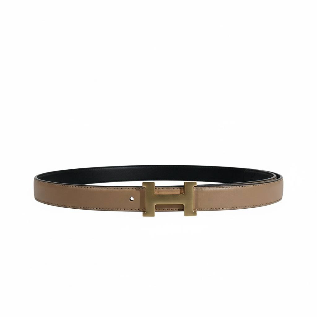 🤎✨ Hermes H Buckle Leather Belt Brown Black 115cm 💛