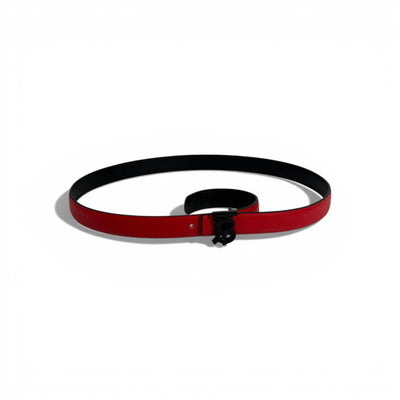 ❤️✨ Burberry B Buckle Leather Belt Red 110cm 🖤