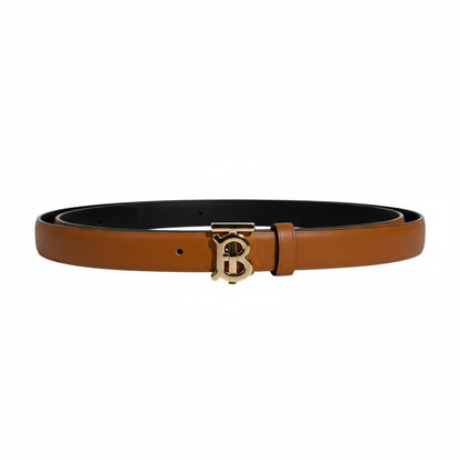 🤎✨ Burberry B Buckle Leather Belt Brown 120cm 💛