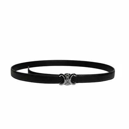 🖤✨ Celine Triomphe Leather Belt Black 120cm 🤍