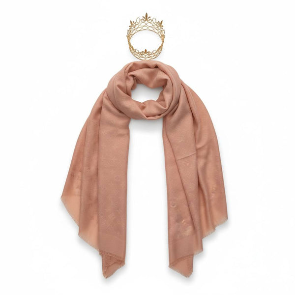 👑🌸 Louis Vuitton Monogram Soft Rose Scarf 🧣✨💎