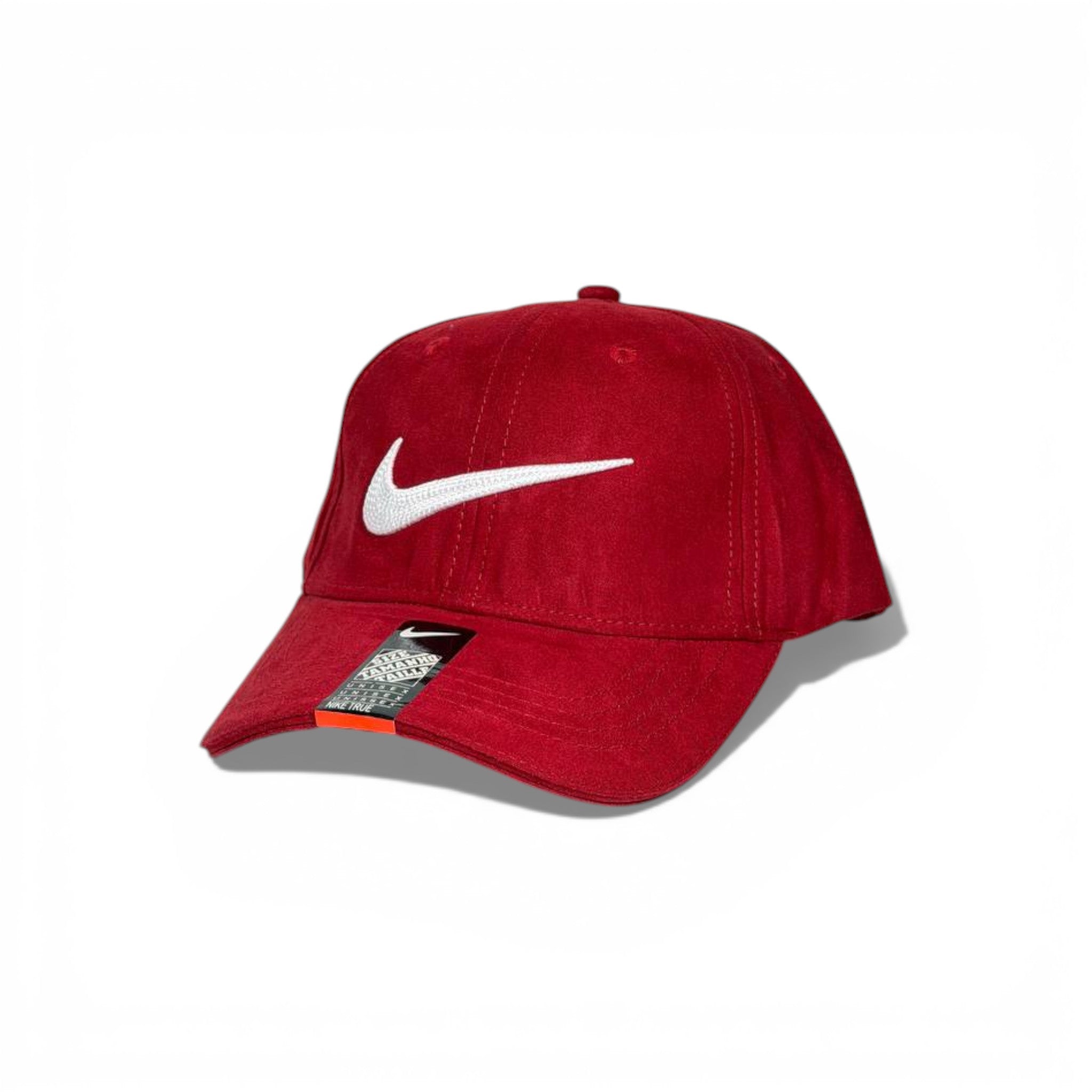 🔴🔥 Nike Red Suede Swoosh Cap – Bold Sporty Luxury Style 🔥🔴