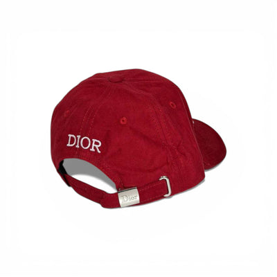 🧢 DIOR Signature Red Suede Baseball Cap ❤️✨