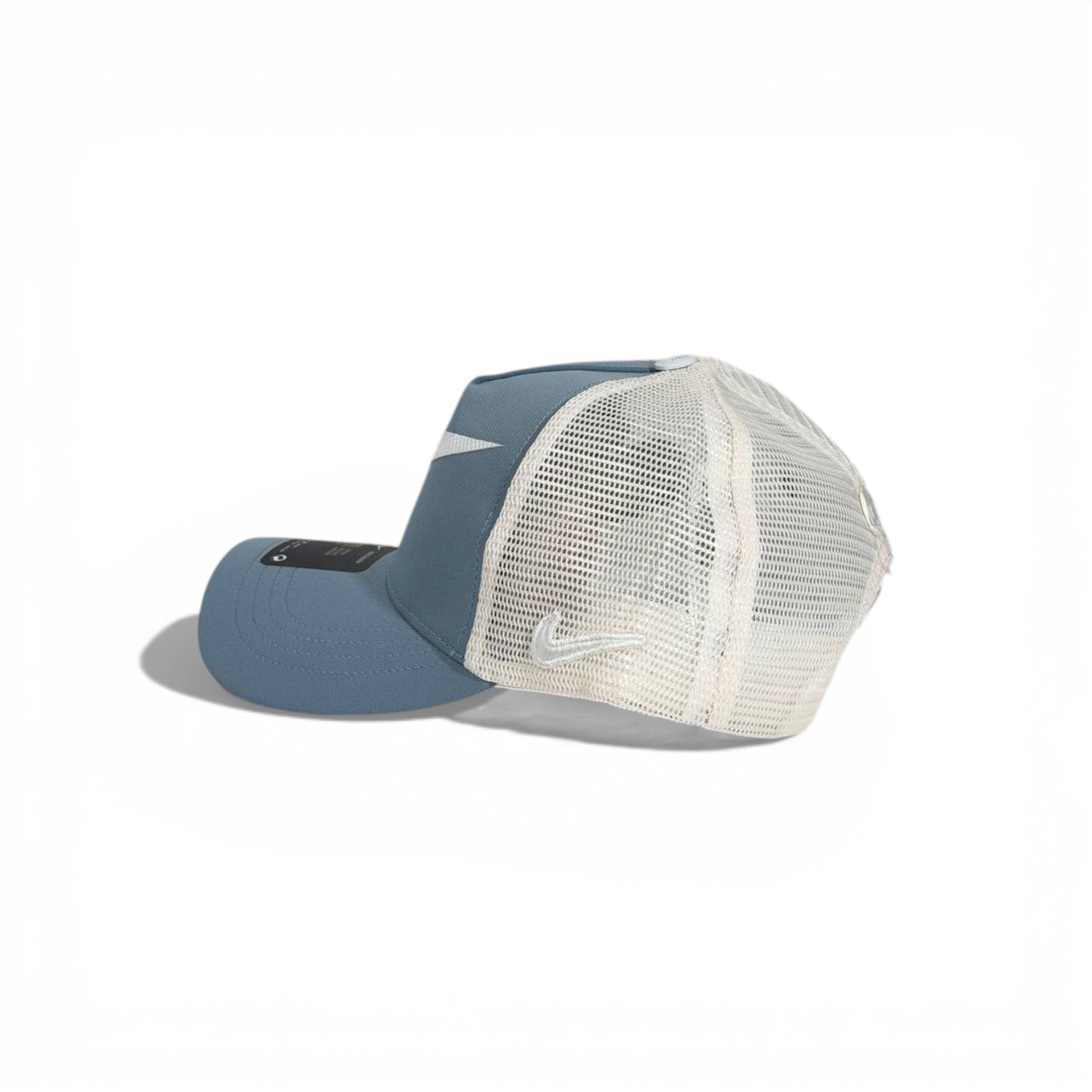 🧢 Nike Swoosh Dusty Blue Trucker Baseball Cap 💙🤍