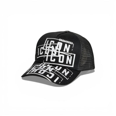 🧢 Dsquared2 ICON Graphic Black Trucker Cap 🖤🔥