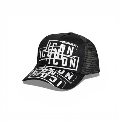 🧢 Dsquared2 ICON Graphic Black Trucker Cap 🖤🔥