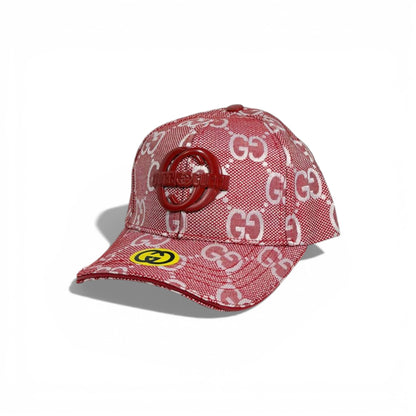 🧢 Gucci GG Monogram Red Baseball Cap ❤️💎