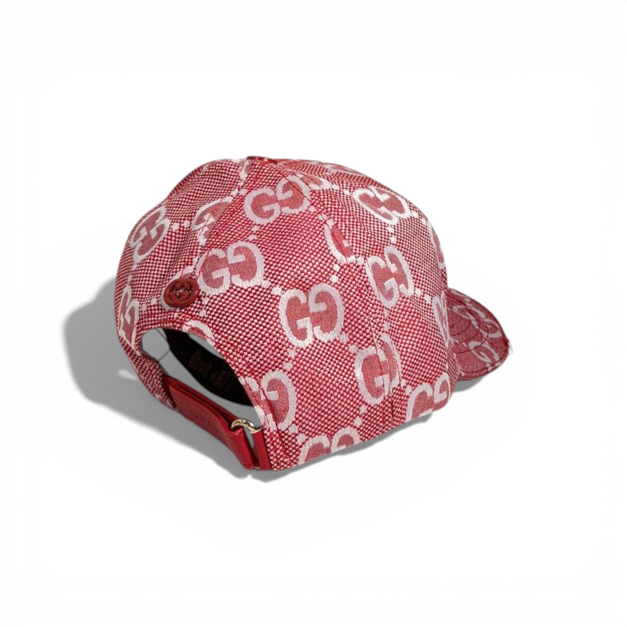 🧢 Gucci GG Monogram Red Baseball Cap ❤️💎