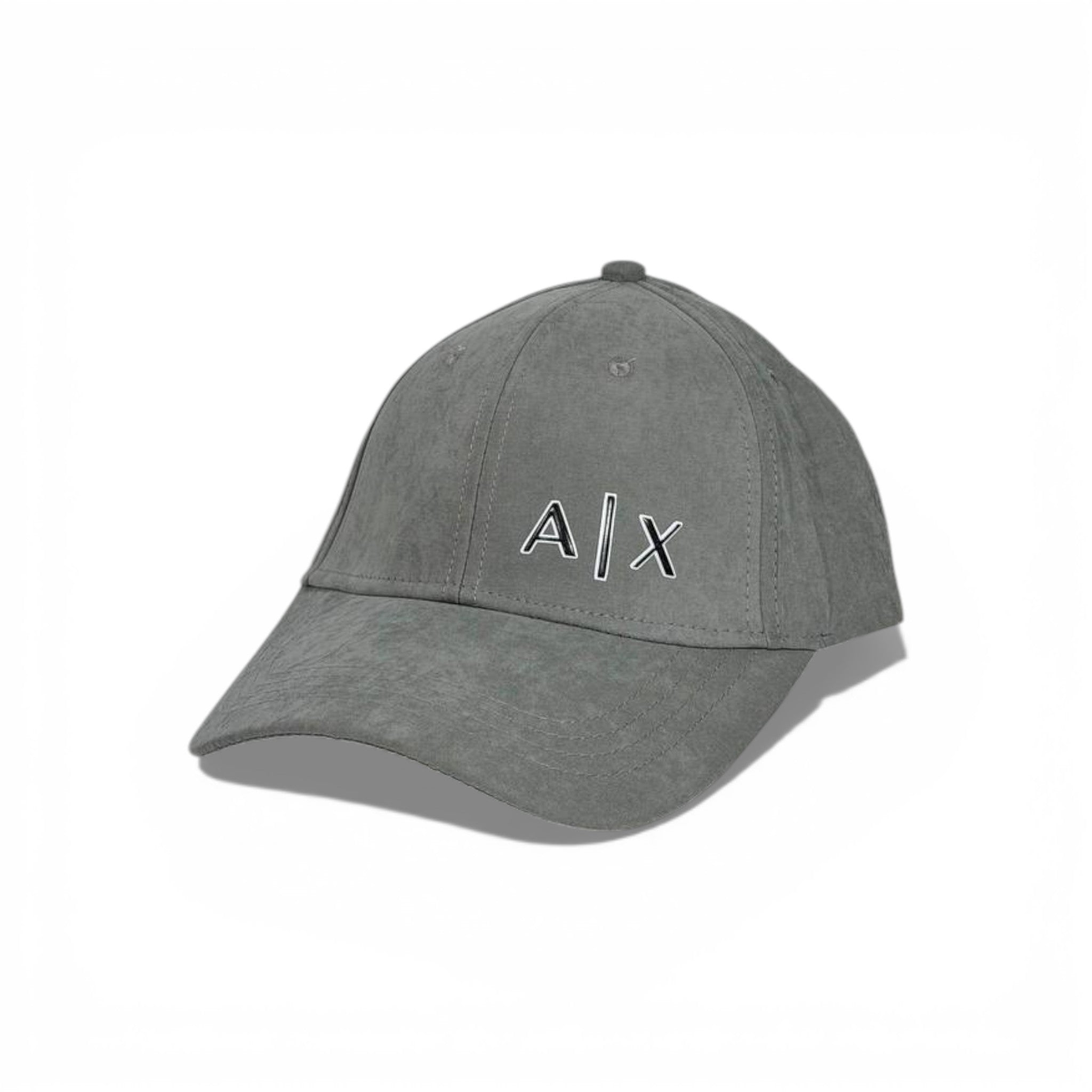 🩶✨ A|X Armani Exchange–Style Suede Baseball Cap 🧢🔥