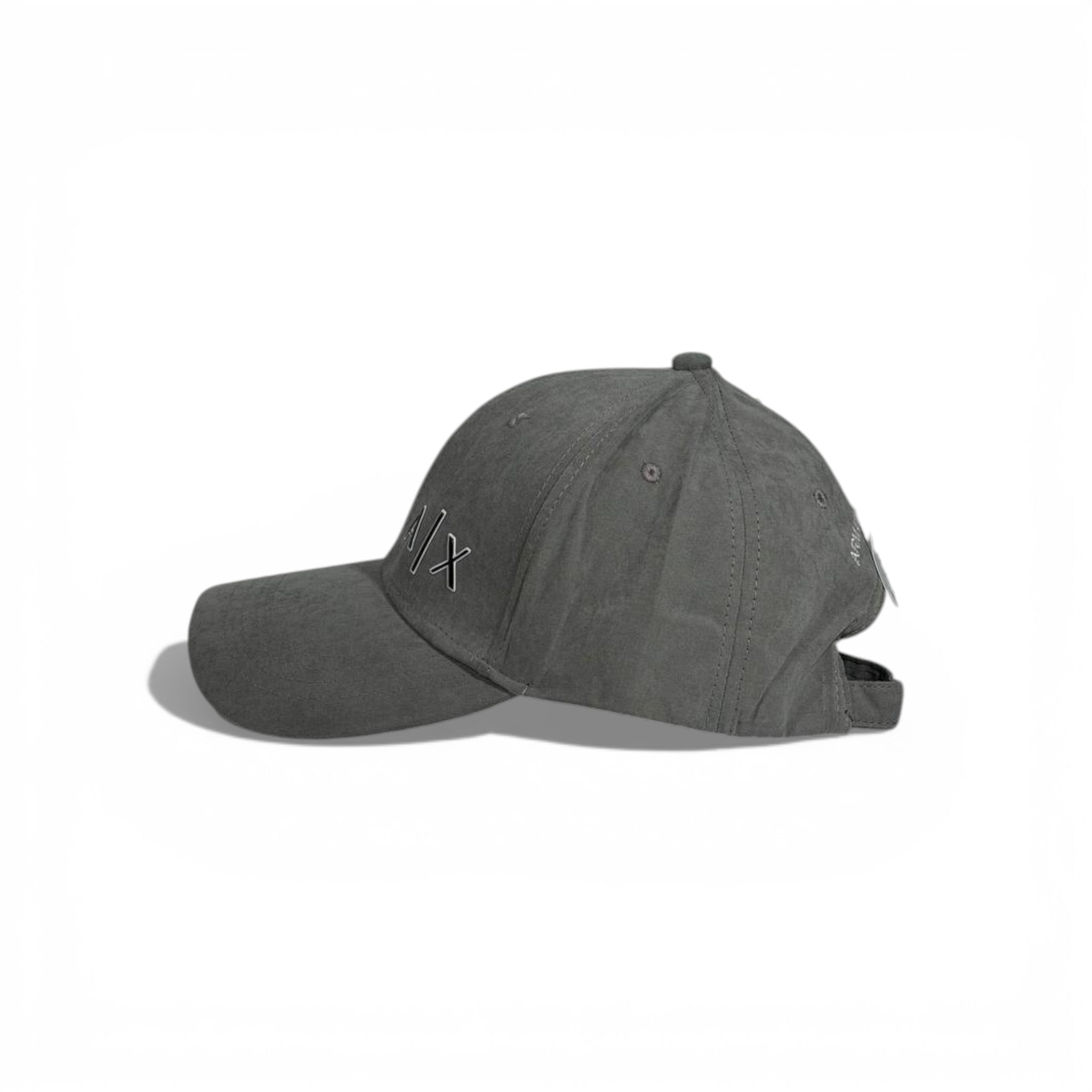 🩶✨ A|X Armani Exchange–Style Suede Baseball Cap 🧢🔥