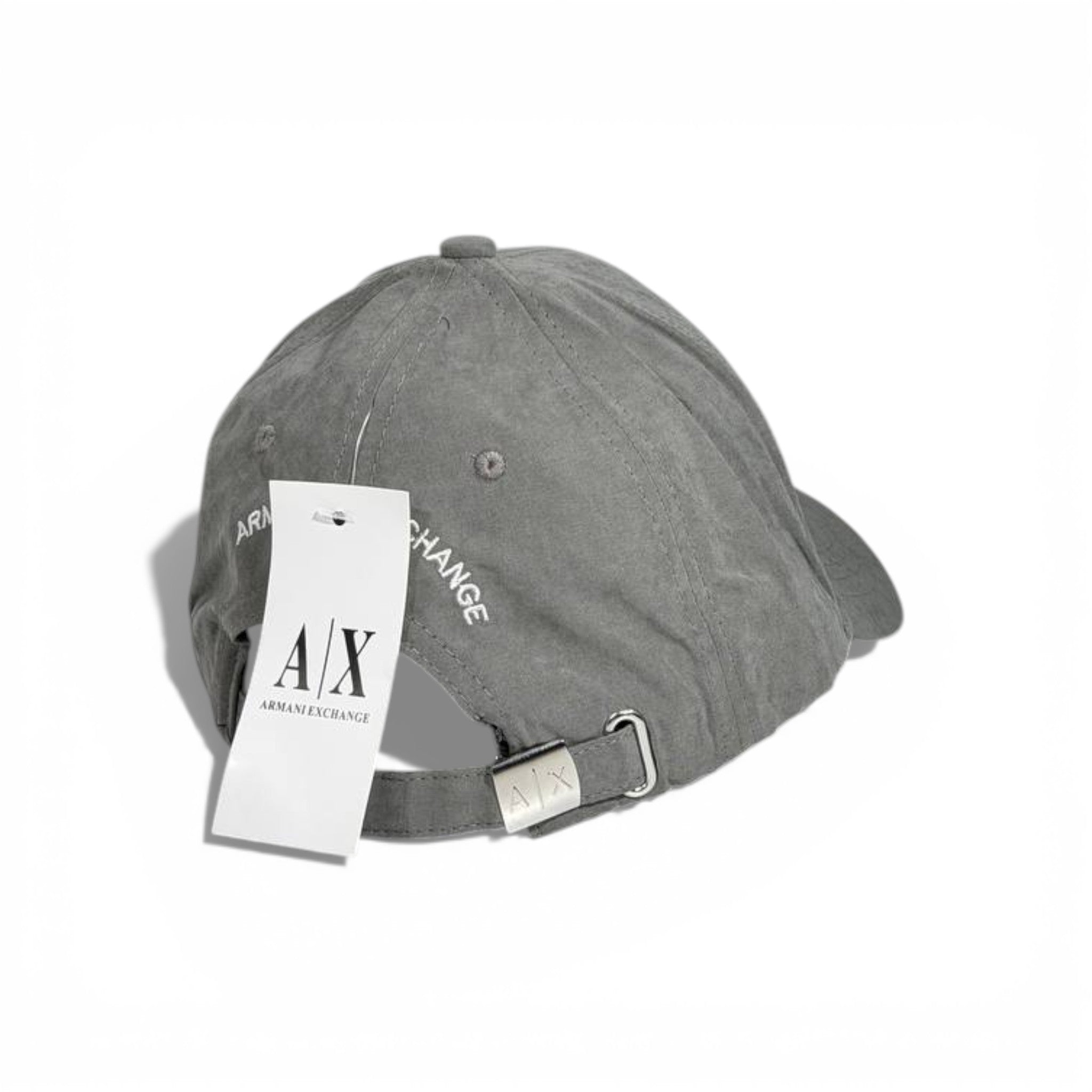 🩶✨ A|X Armani Exchange–Style Suede Baseball Cap 🧢🔥