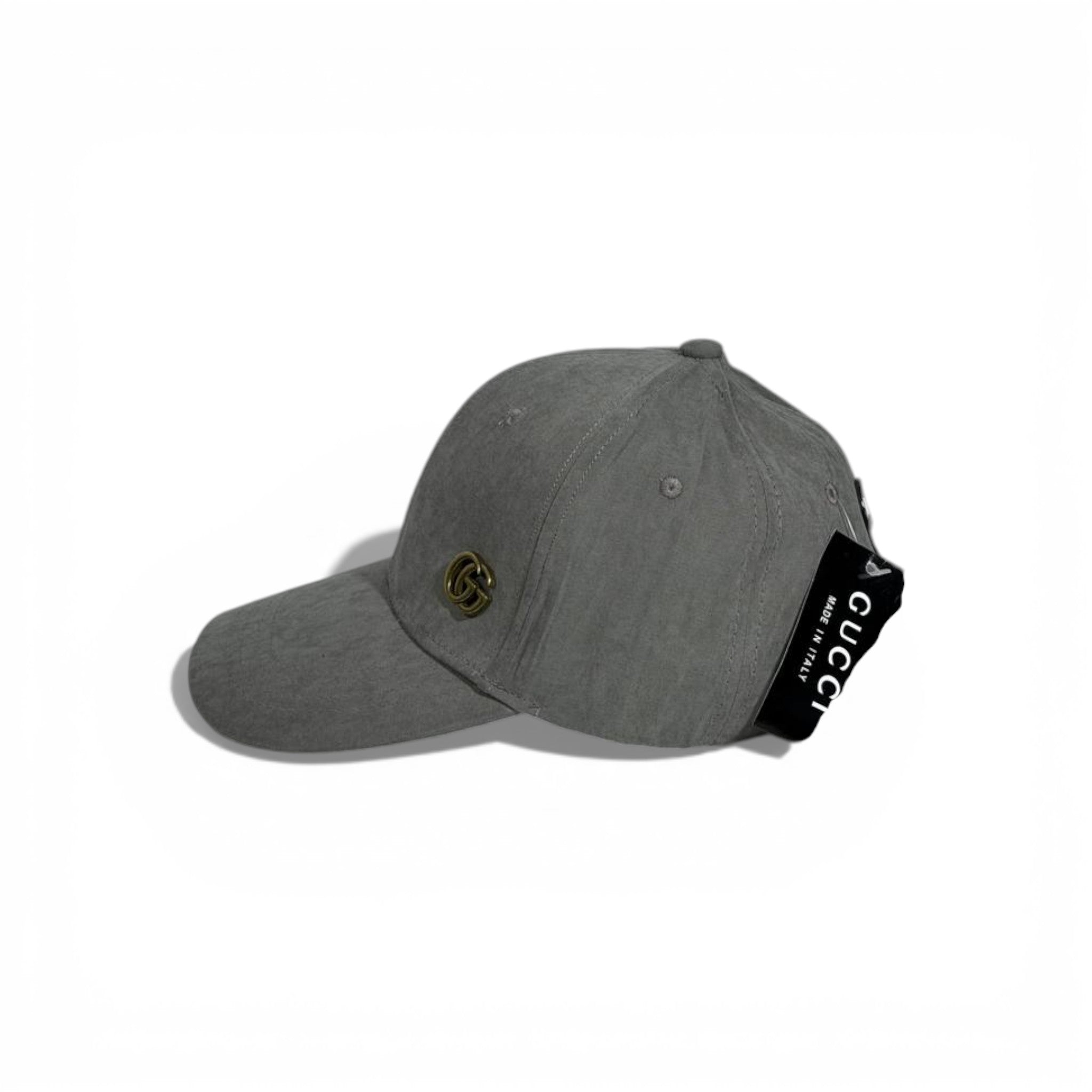 🩶✨ Gucci Grey Suede GG Logo Baseball Cap 🧢🔥