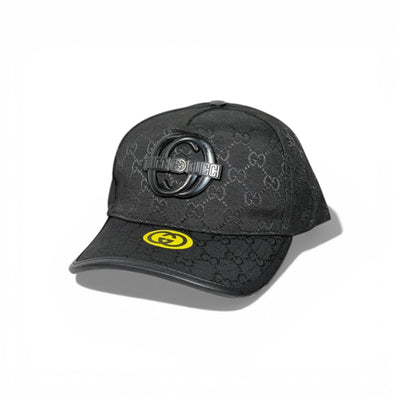 🖤 Gucci GG Monogram Black Baseball Cap 👑✨