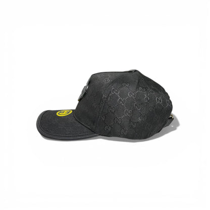 🖤 Gucci GG Monogram Black Baseball Cap 👑✨