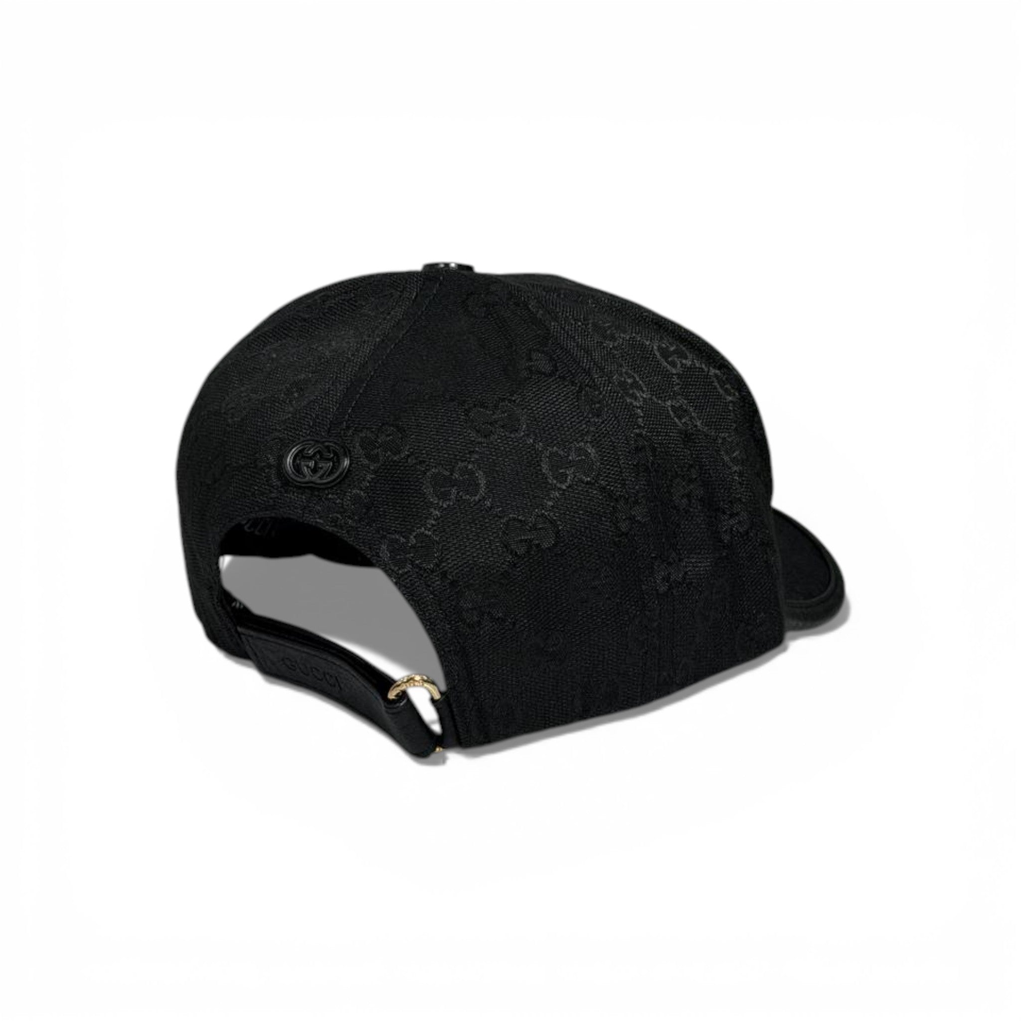 🖤 Gucci GG Monogram Black Baseball Cap 👑✨