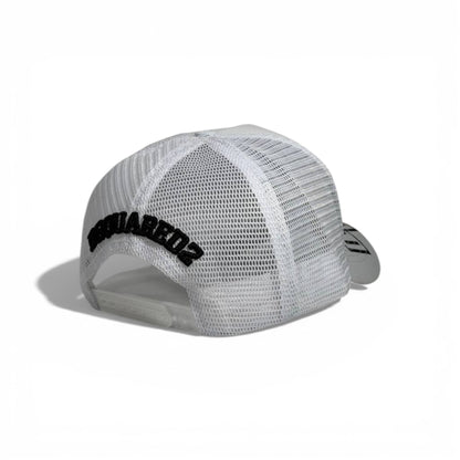 🤍 Dsquared2 Icon Graphic White Trucker Cap 🧢🔥