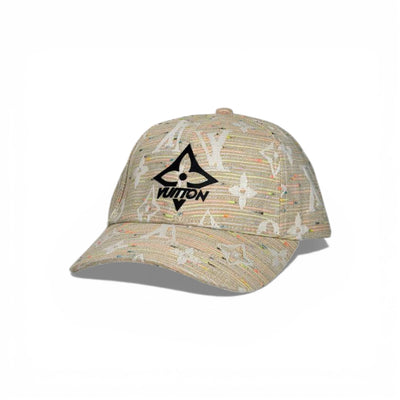 🤍 Louis Vuitton Beige Monogram Cap with Paint Splash Effect 🎨🧢