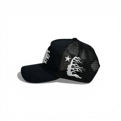 🖤 LA Flame Logo Black Trucker Cap 🔥⭐