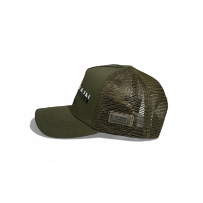 💚 Balmain Paris Olive Green Mesh Cap 🧢✨