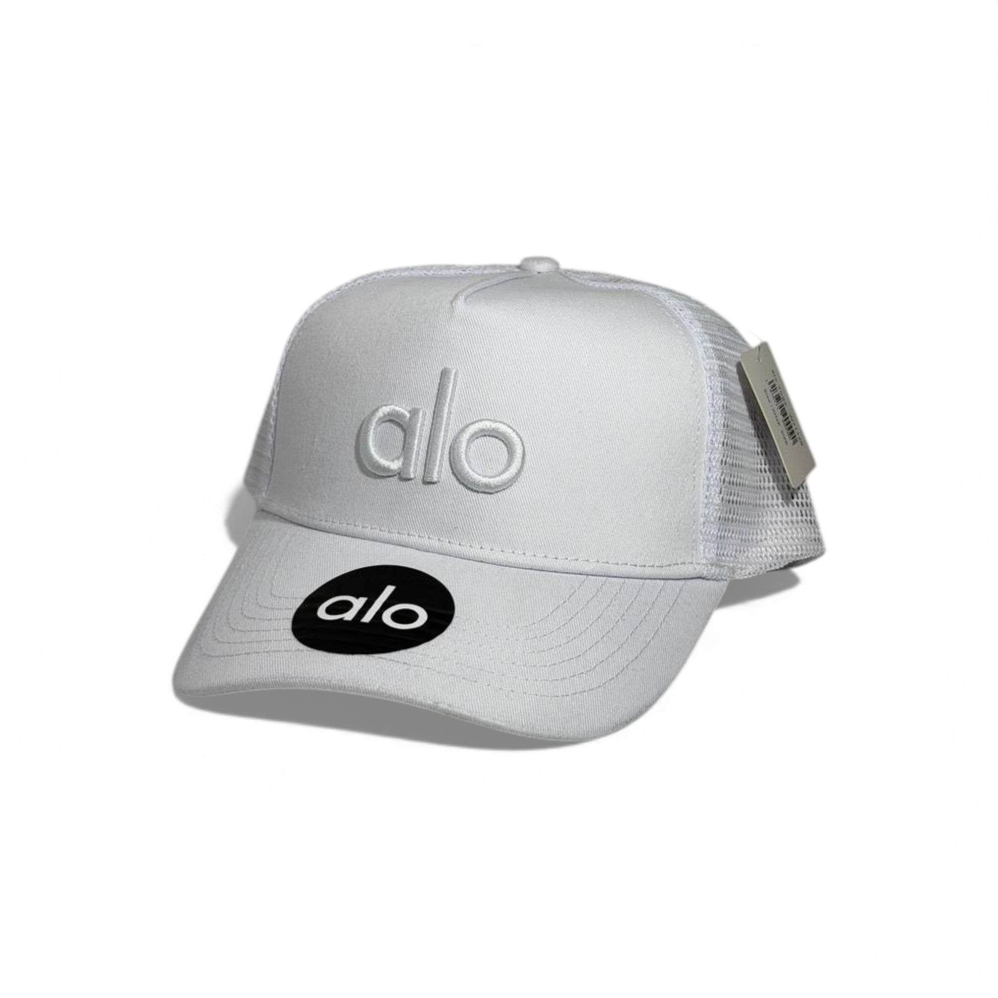 🤍 ALO White Mesh Logo Cap 🧢✨