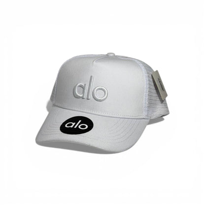 🤍 ALO White Mesh Logo Cap 🧢✨