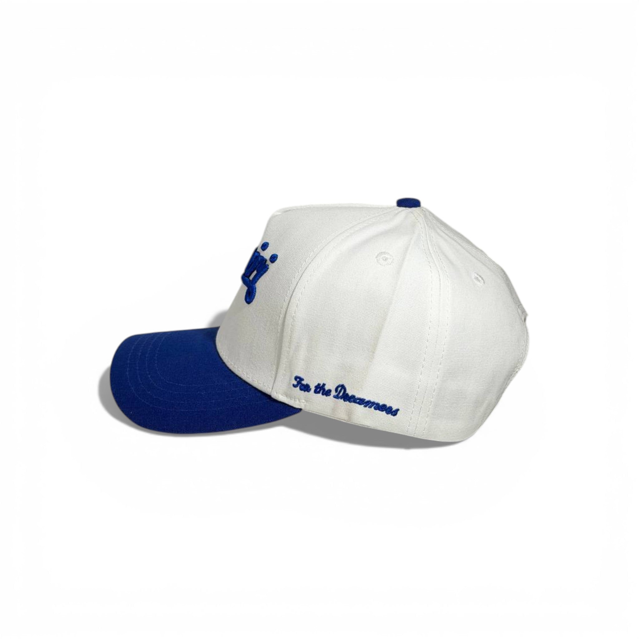🤍 AMIRI White & Royal Blue Script Logo Cap 🧢💎