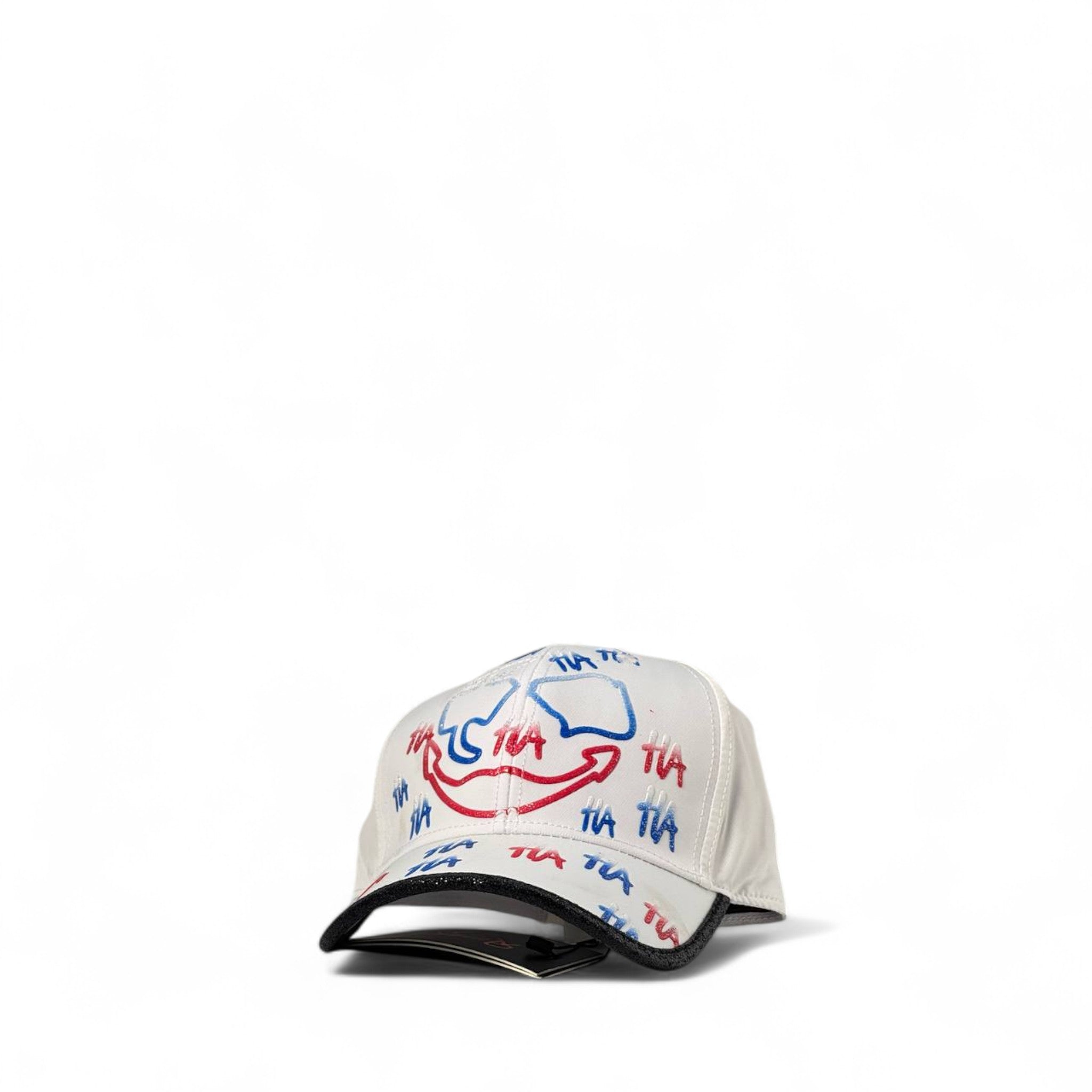 🃏 Redfills Joker Cap – White Edition with Red & Blue HA Embroidery 🤍🔴🔵