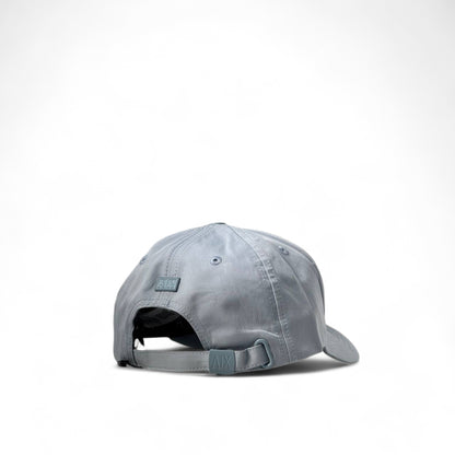 🩶 Armani Exchange Cap – Cool Grey Edition with White Logo & Stripes 🧢