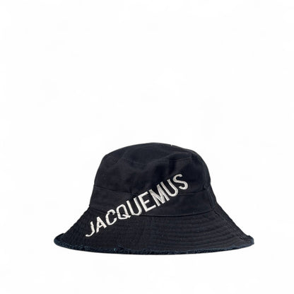 🖤 Jacquemus Black Logo Bucket Hat – Bold & Timeless Style 🧢