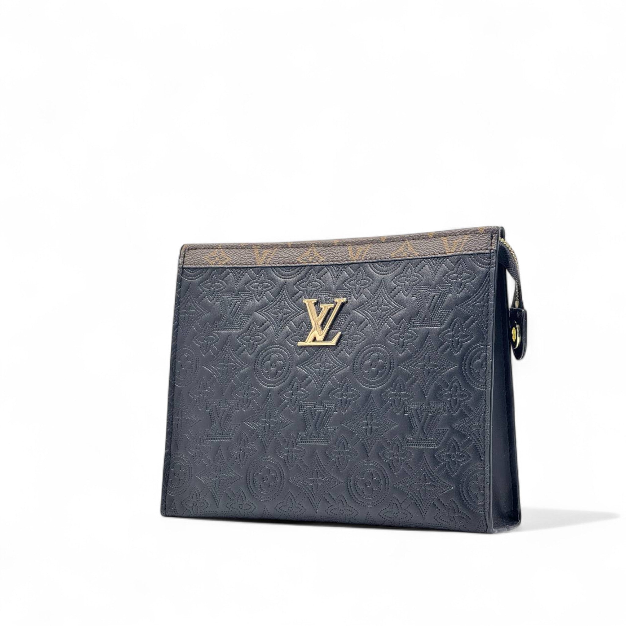 🖤 Louis Vuitton Embossed Monogram Clutch – Timeless Elegance ✨