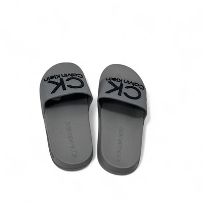 Calvin Klein CK Slides – Matte Grey Monochrome 🩶🖤