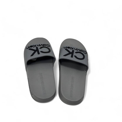 Calvin Klein CK Slides – Matte Grey Monochrome 🩶🖤