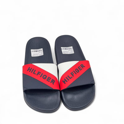 Tommy Hilfiger Colorblock Slides – Navy, Red & White