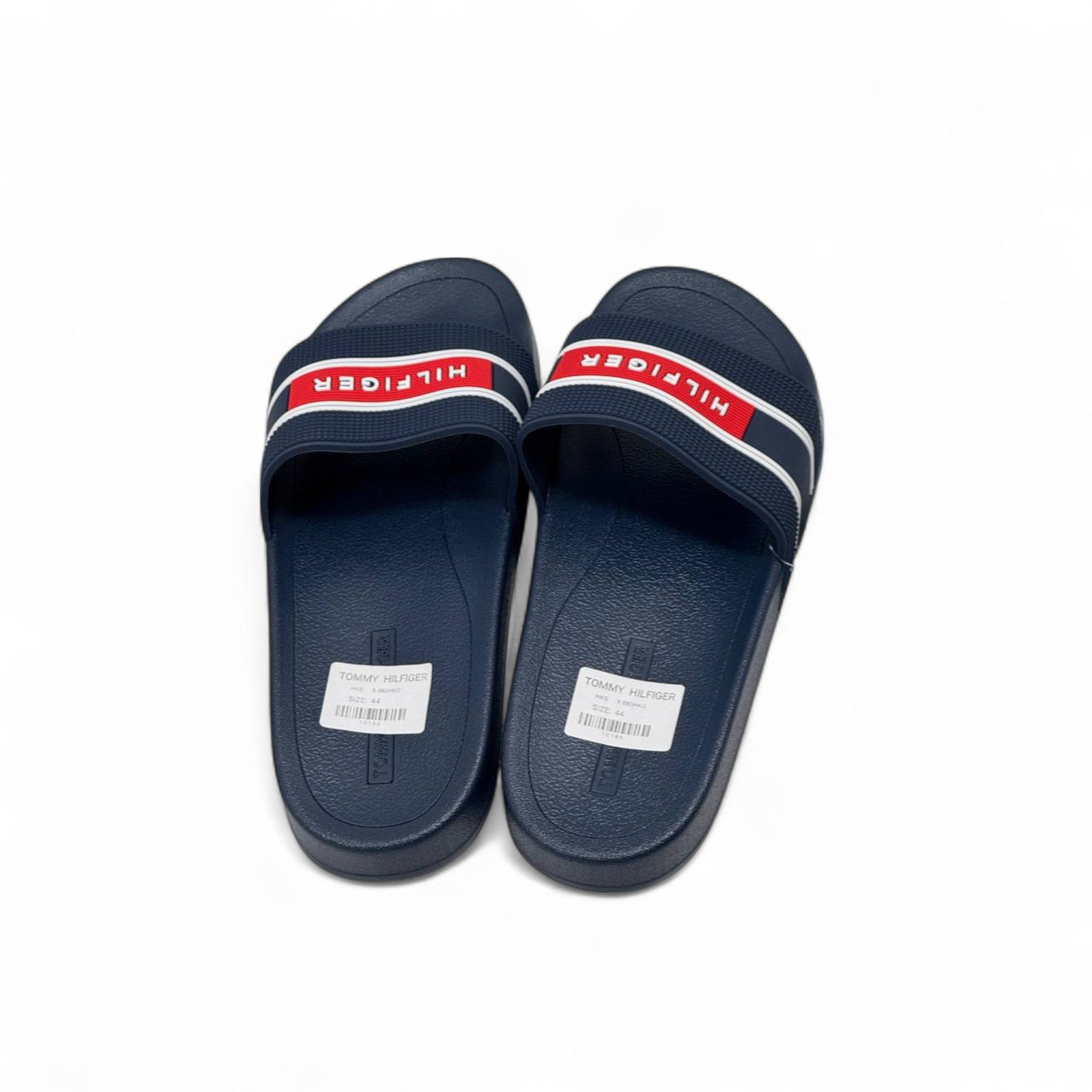 Tommy Hilfiger Striped Slides – Navy Red Iconic 🇺🇸🔥