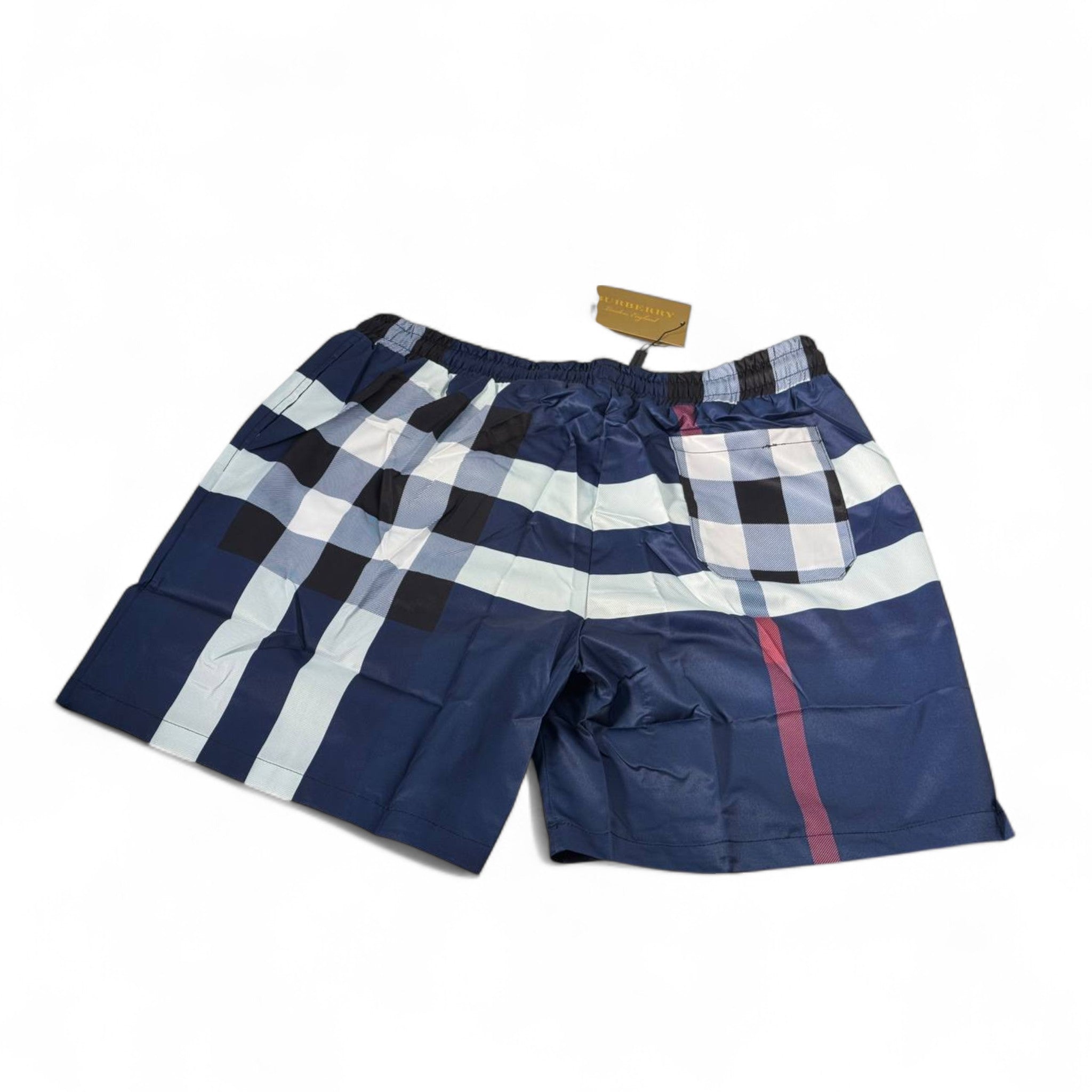 💙 Burberry Navy Check Swim Shorts – Signature British Elegance 🩳✨