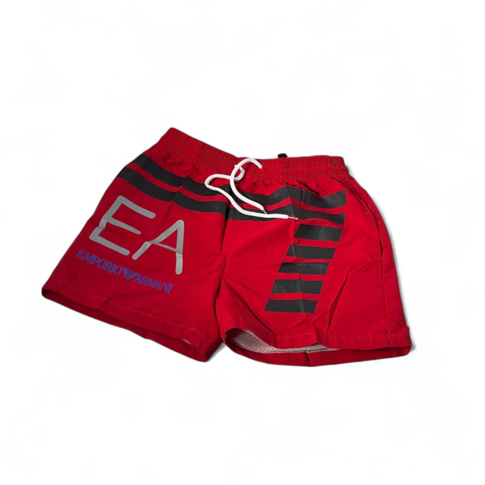 ❤️ Emporio Armani EA Red Swim Shorts – Bold Italian Street Style 🇮🇹🩳