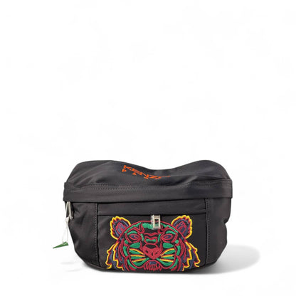 🎯 Kenzo Tiger Neon Belt Bag – Black with Multicolor Embroidery 🐅🔥
