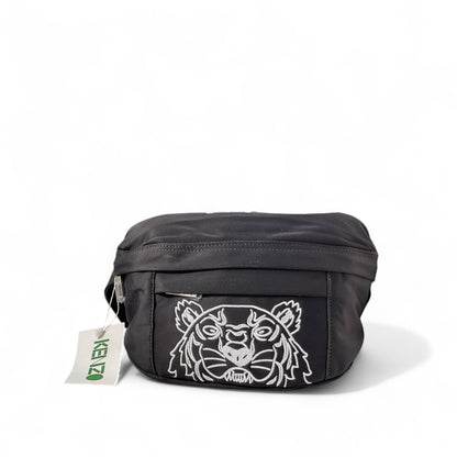 ⚫ Kenzo Black & White Tiger Belt Bag – Monochrome Street Edition 🐅🖤