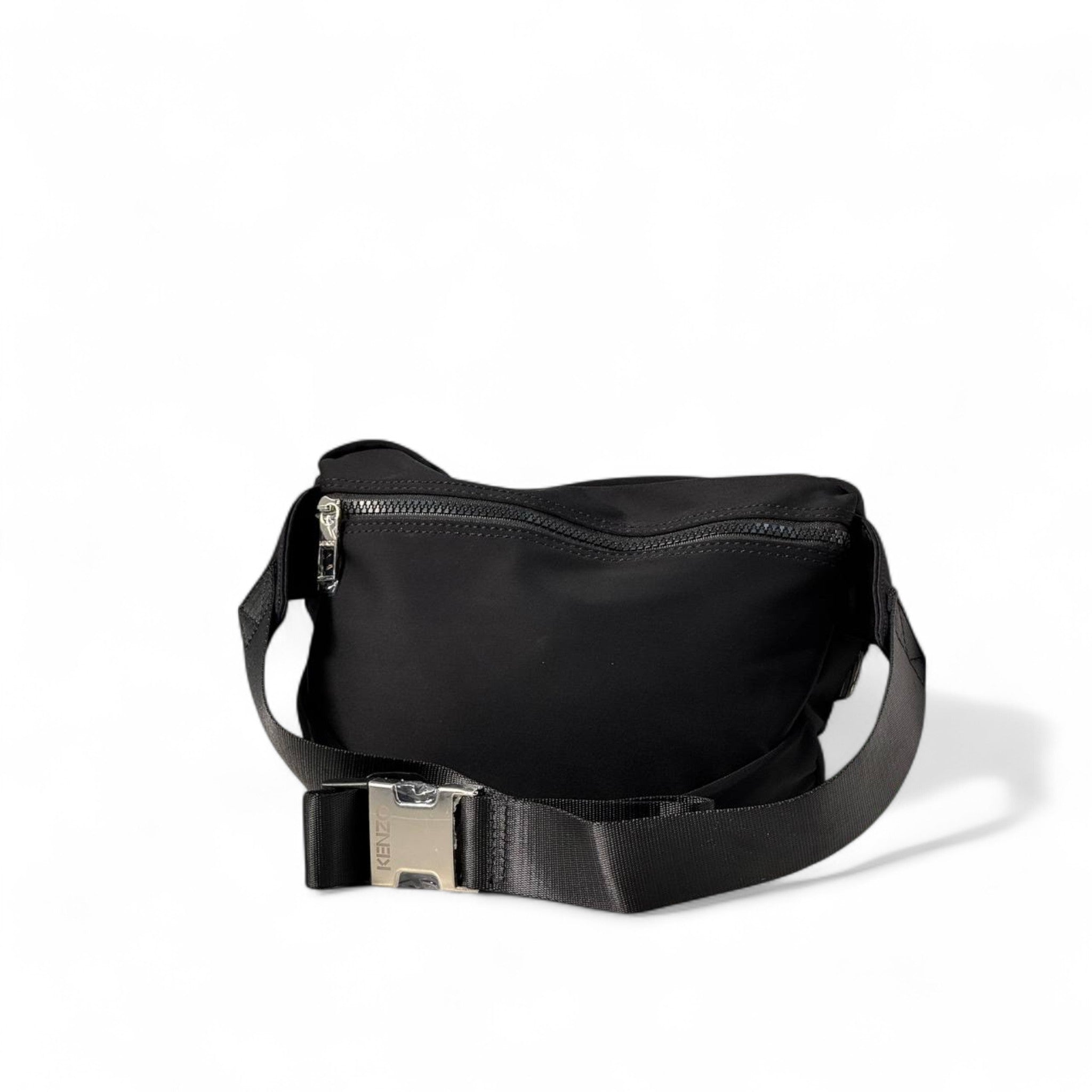 ⚫ Kenzo Black & White Tiger Belt Bag – Monochrome Street Edition 🐅🖤