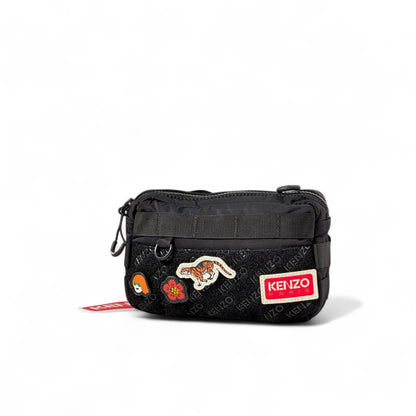 🖤 Kenzo Jungle Patch Belt Bag – Black Monogram Street Edition 🐅🌸