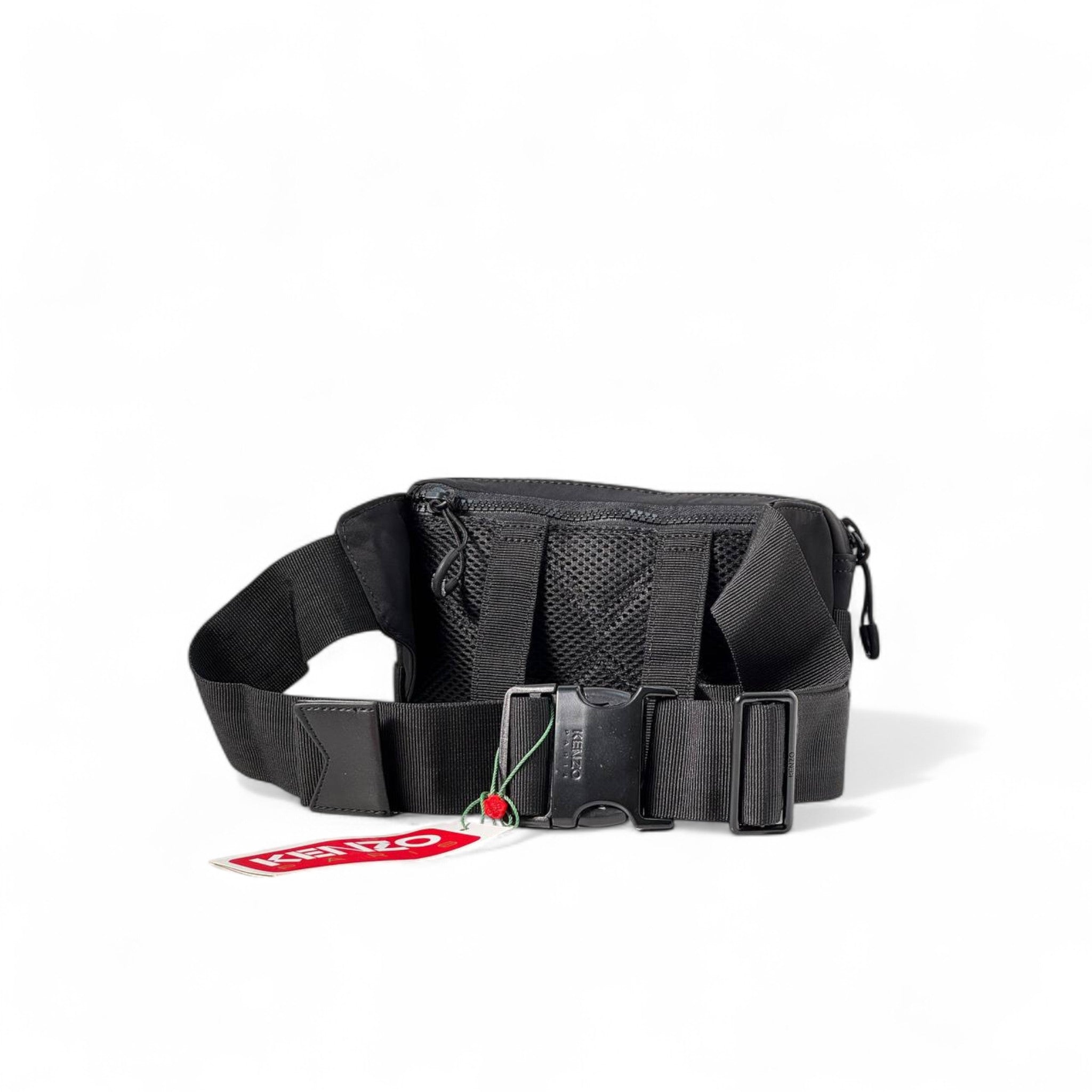 🖤 Kenzo Jungle Patch Belt Bag – Black Monogram Street Edition 🐅🌸
