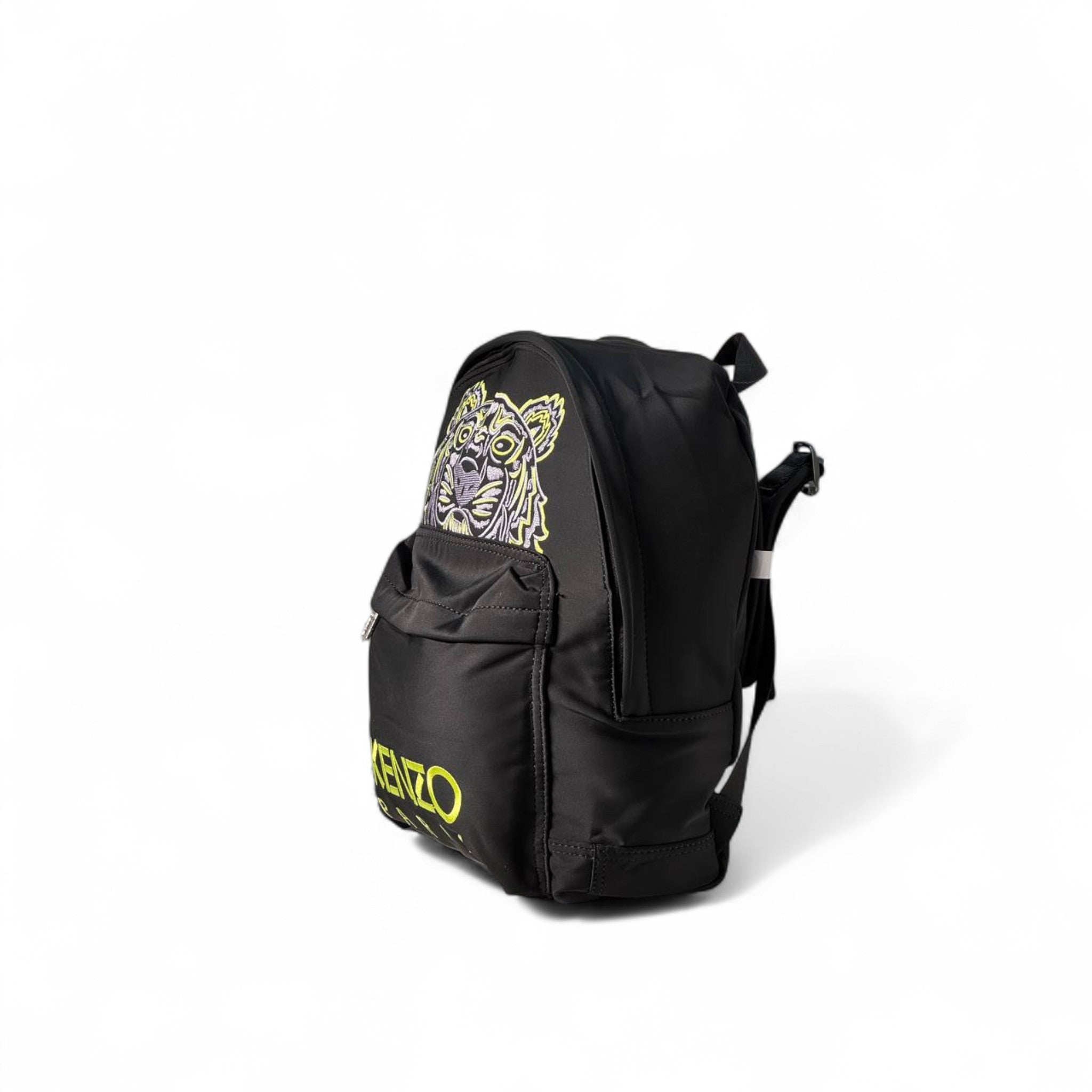 Kenzo Paris Mini Tiger Backpack – Black & Neon Yellow 🐅🖤💛