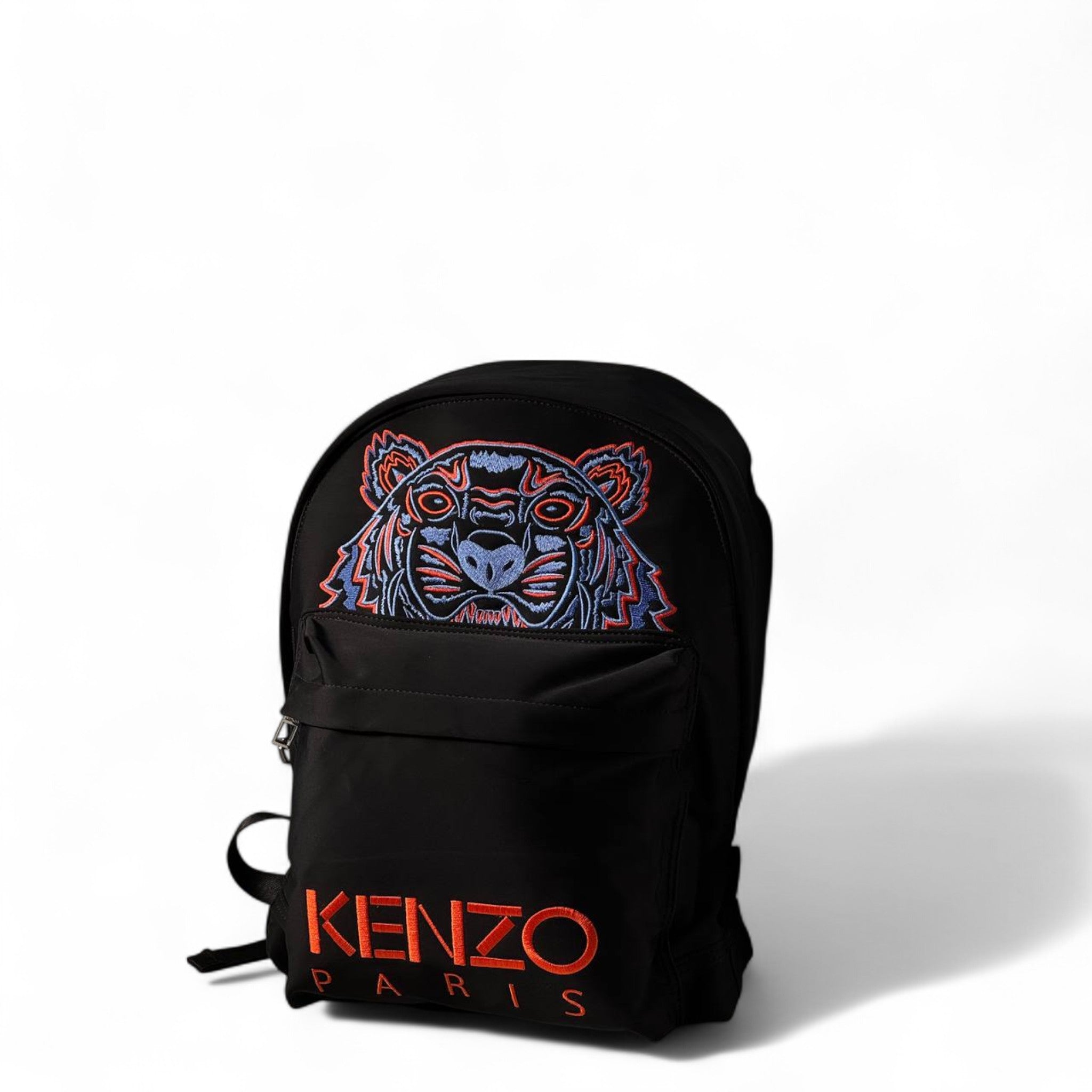 Kenzo Paris Tiger Backpack – Black with Fiery Orange Embroidery 🐯🔥🖤