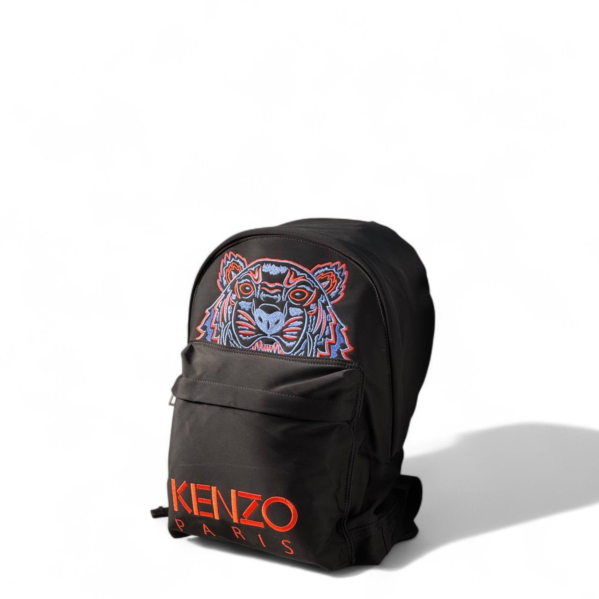 Kenzo Paris Tiger Backpack – Black with Fiery Orange Embroidery 🐯🔥🖤